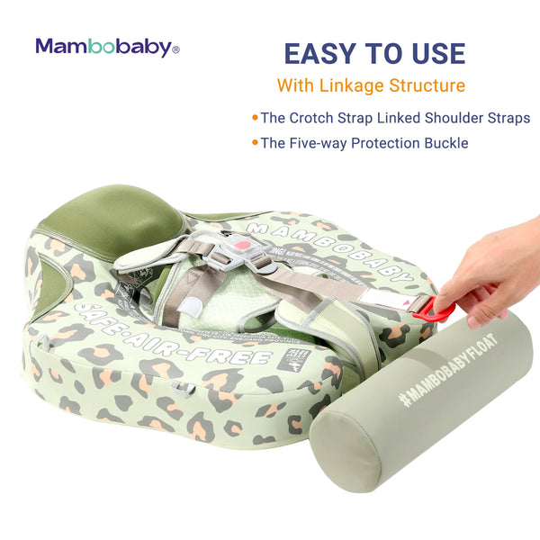 Mambobaby Air-Free Leopard Chest Float with Flat Canopy