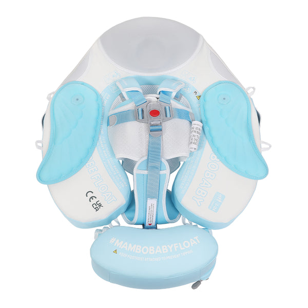 Mambobaby Air-Free Blue Angel Wings Chest Float with 3D Canopy