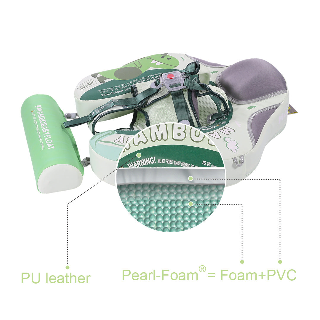 Mambobaby Air-Free Dinosaur Chest Float with Flat Canopy