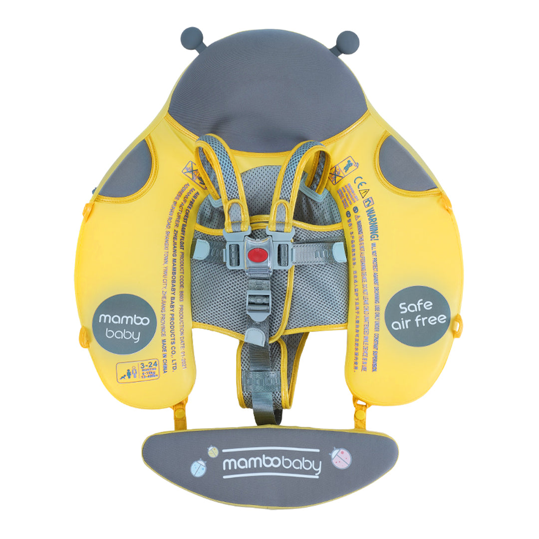 Mambobaby Air-Free Ladybug Chest Float with Flat Canopy