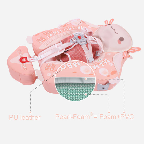 Mambobaby Air-Free Pink Salamander Chest Float with 3D Canopy
