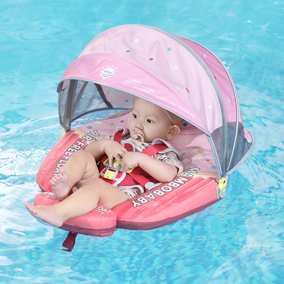 Mambobaby Air-Free Vanilla Cupcake Chest Float with 3D Canopy
