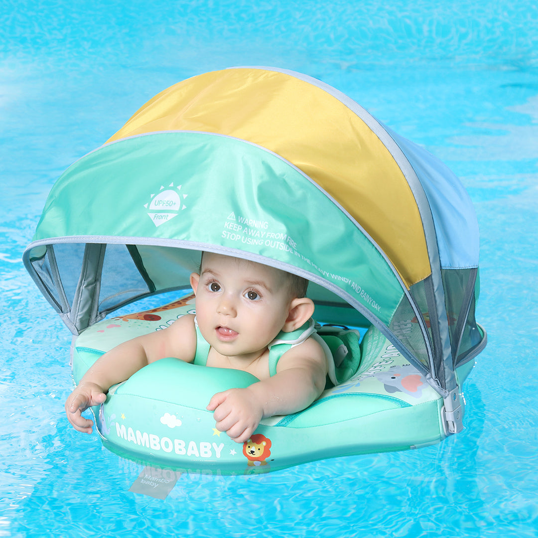 Mambobaby Air-Free Zoo Chest Float with 3D Canopy