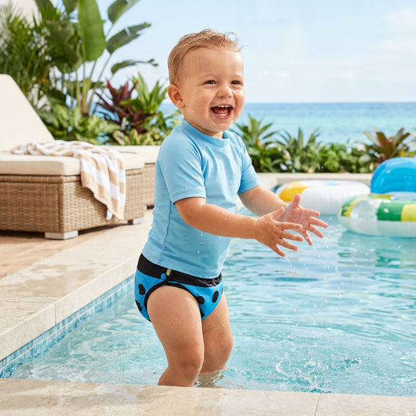 Mambobaby Baby Blue Ladybug Swimming Diaper
