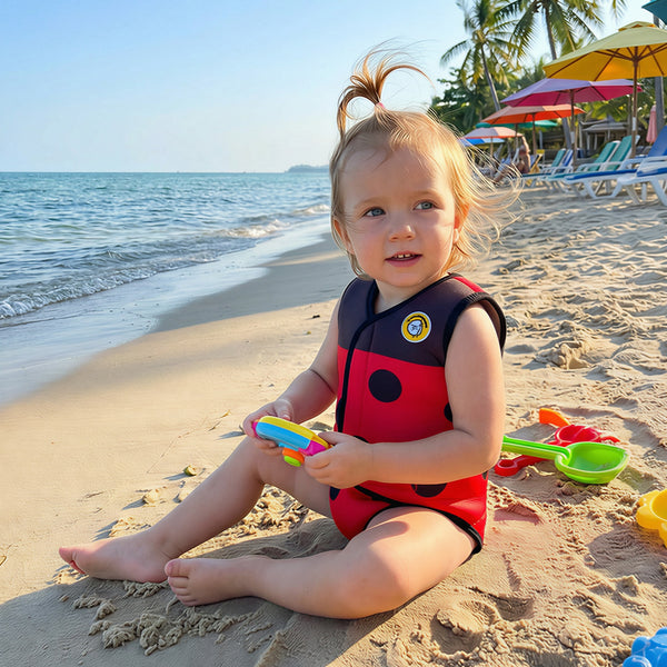 Mambobaby Baby Thermal Wetsuit-Red Ladybug