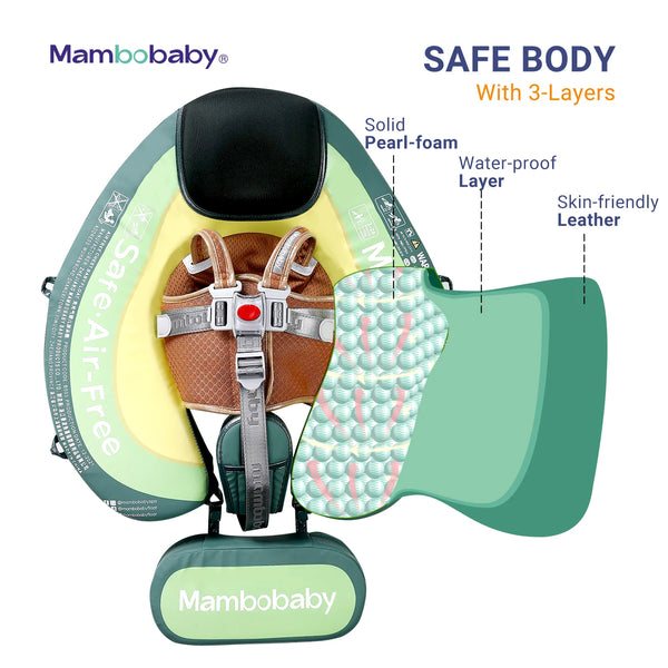 Mambobaby Air-Free Avocado Chest Float with Flat Canopy