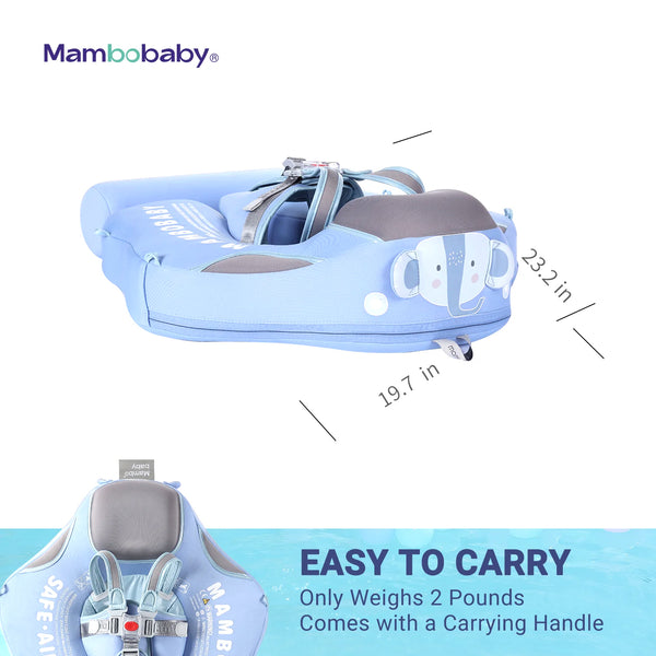 Mambobaby Air-Free Elephant Chest Float with Flat Canopy