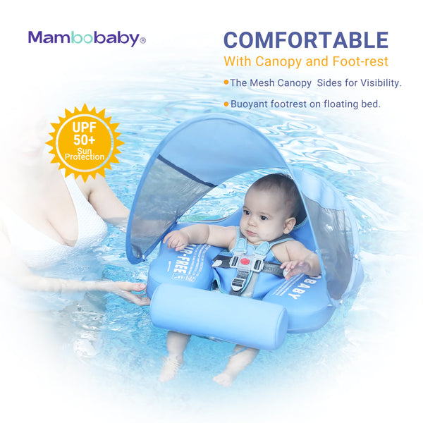 Mambobaby Air-Free Elephant Chest Float with Flat Canopy