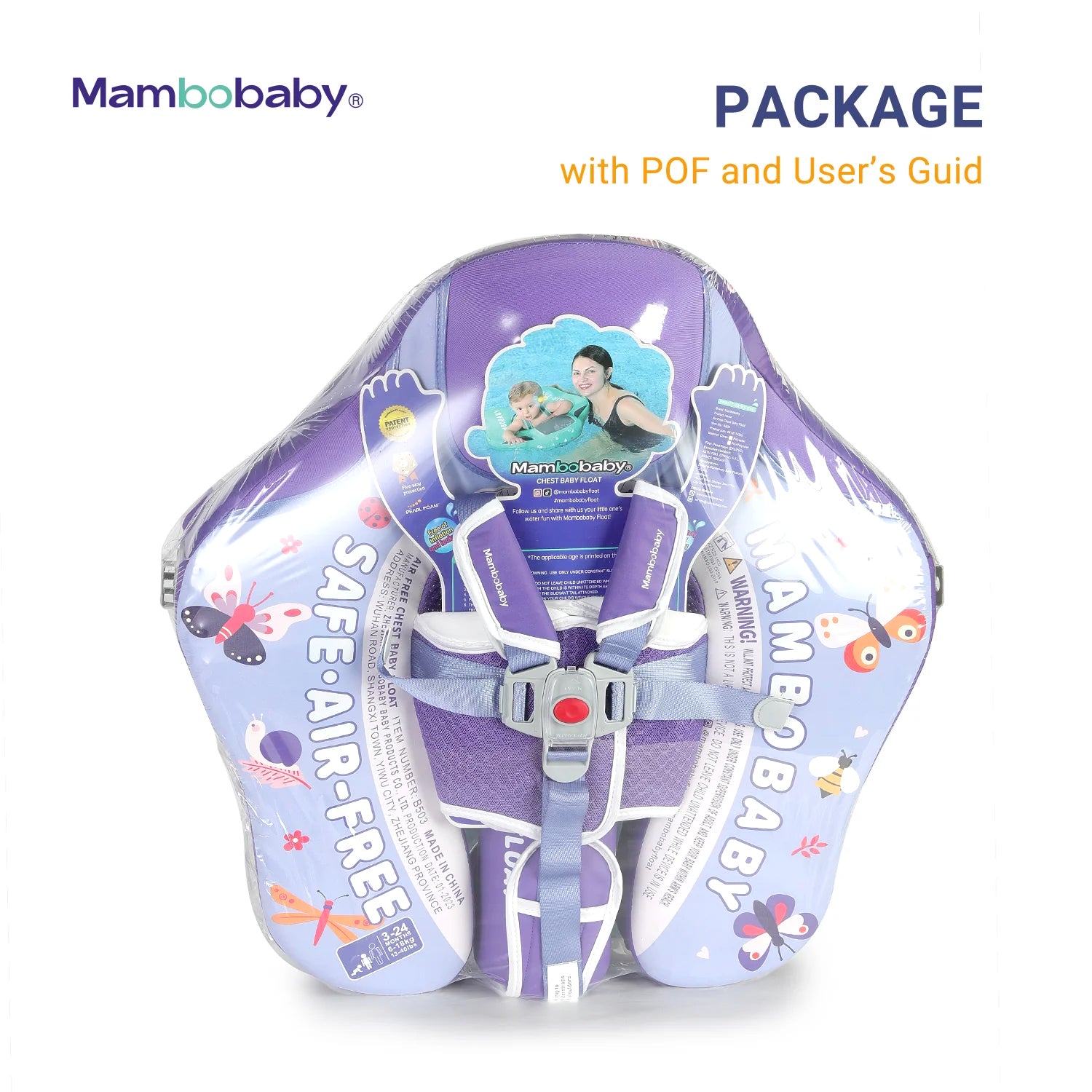 Mambobaby Air-Free Insect Chest Float with 3D Canopy