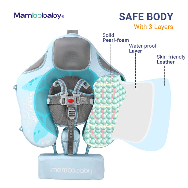 Mambobaby Pool Float with Canopy and Tail  Turtle