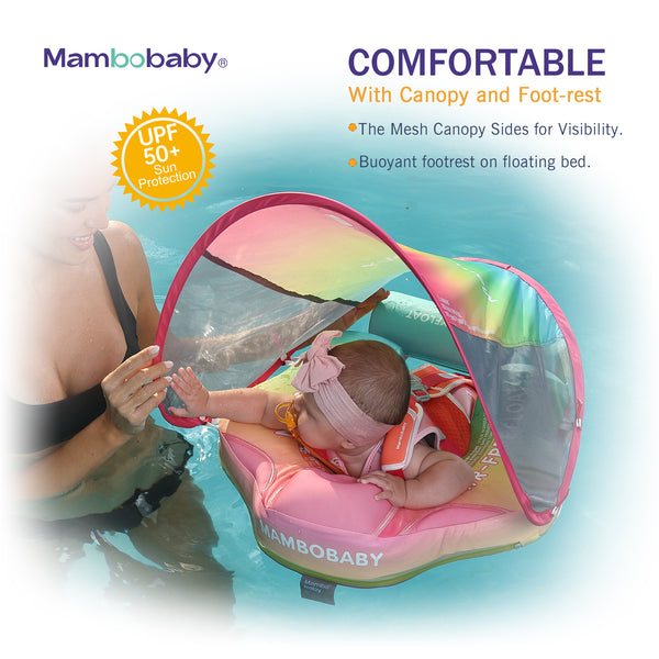 Mambobaby Pool Float fade color with Canopy