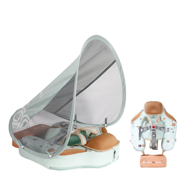 Mambobaby Air-Free Foldable Chest Float with Flat Canopy