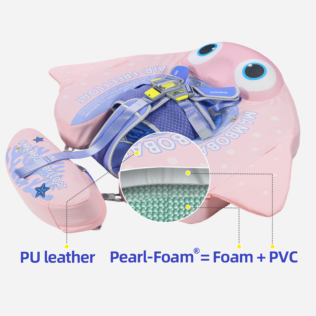 Mambobaby Air-Free Manta Ray Chest Float with 3D Canopy