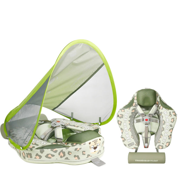 Mambobaby Air-Free Leopard Chest Float with Flat Canopy