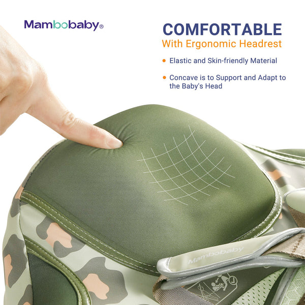 Mambobaby Air-Free Leopard Chest Float with Flat Canopy